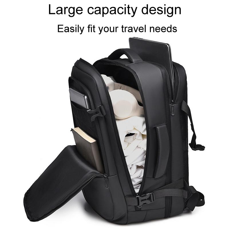 Large Capacity Expandable Business Backpack - Black