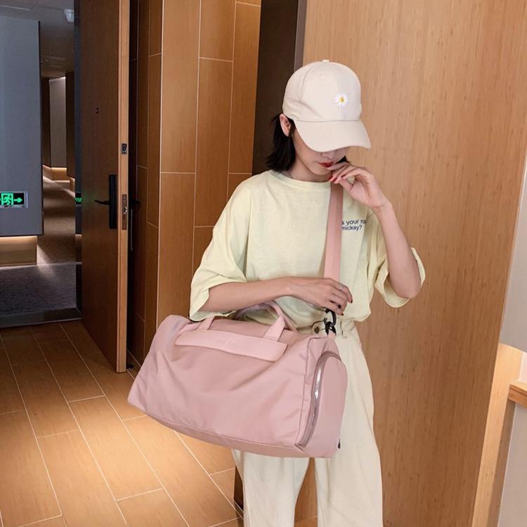 Large Sports Bag with Separate Shoe Compartment - Pink