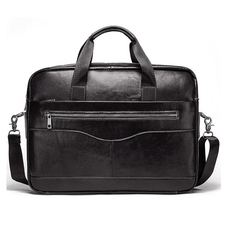 Retro Leather Messenger Bag For Men - Black