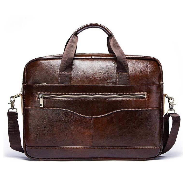 Retro Leather Messenger Bag For Men - Black