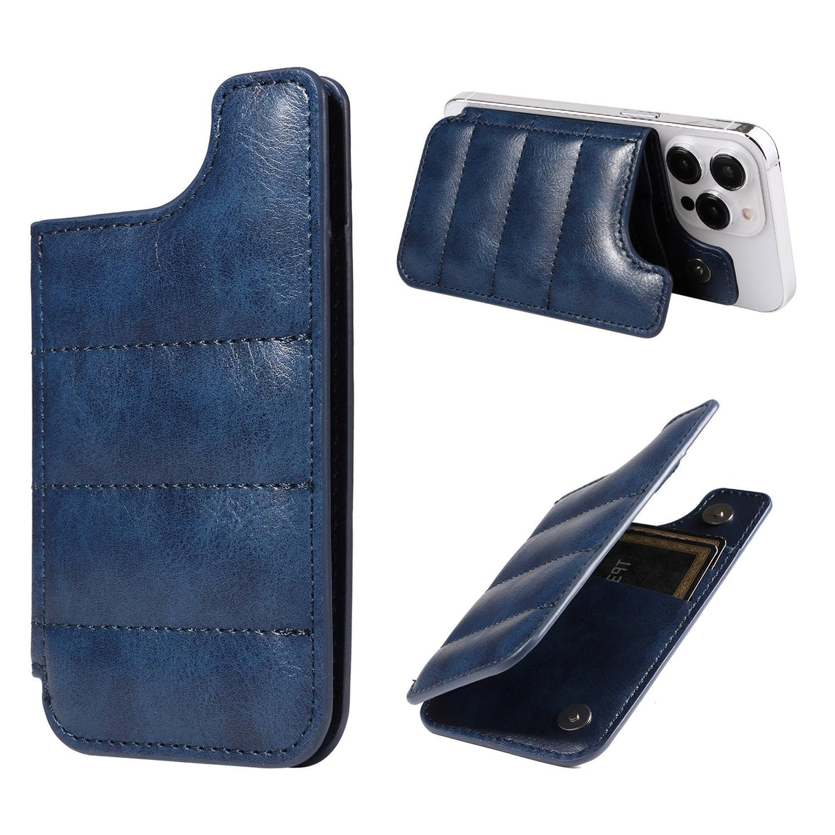 Vintage Cow Print Sewing Card Phone Sticker - Brown