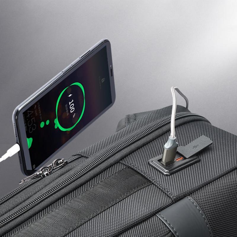 Large Capacity Business Laptop Backpack with Usb & Type-c Port - Black