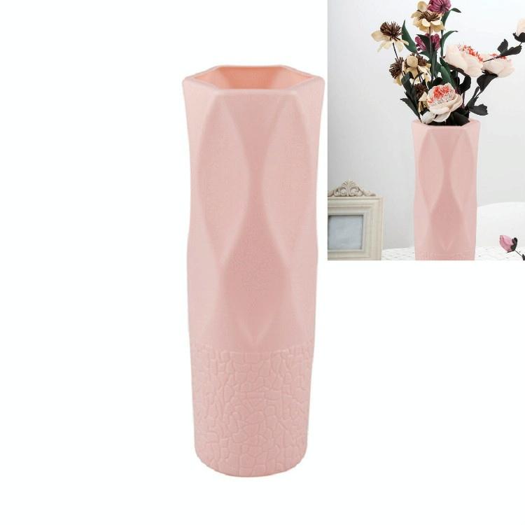 3-piece Plastic Vase Set for Dry and Wet Flower Arrangements and Floral Decor - Pink