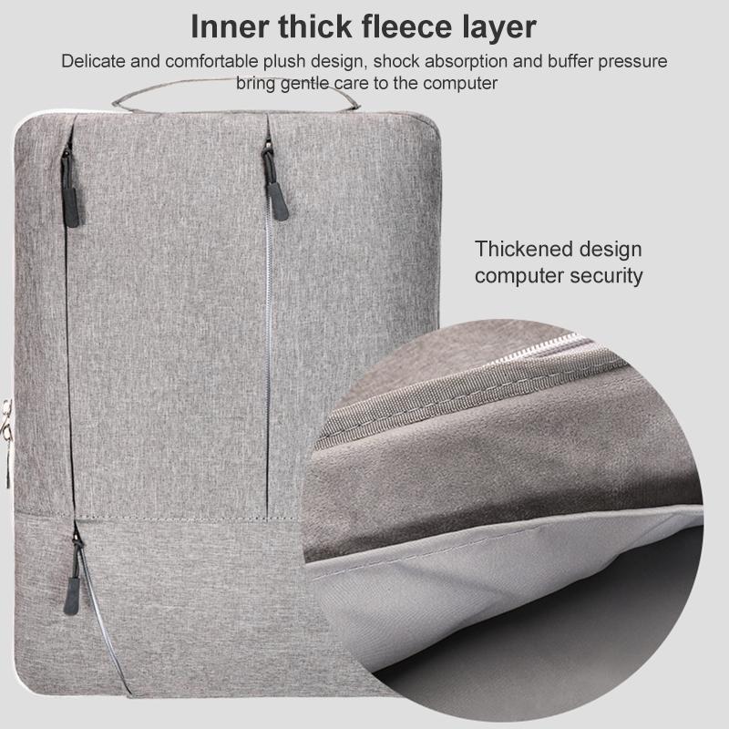 Portable Laptop Handbag - Fits 13-13.3 Inch - Casual Design - Grey