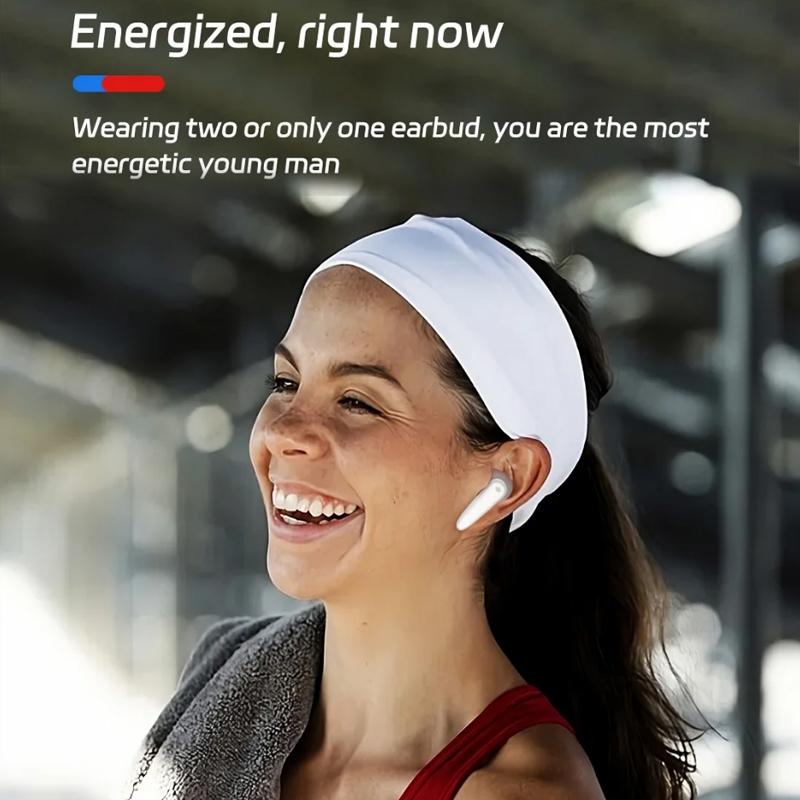 Wireless Noise-cancelling Bluetooth Earbuds - Music Cube - Red Blue