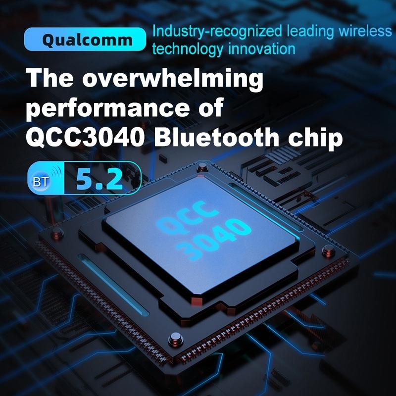 Wireless Bluetooth Module for Headset - Qualcomm 5.2 - Black Earhook