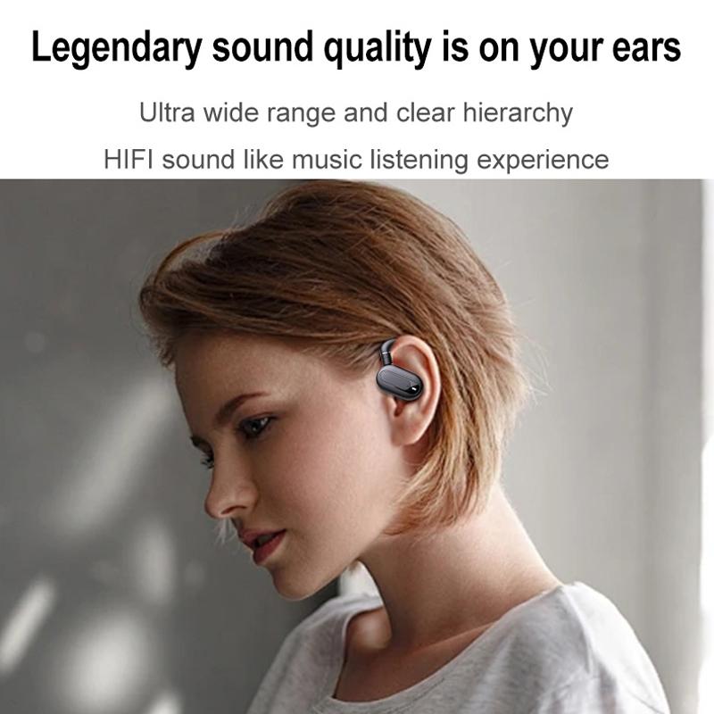 Wireless Stereo Earphones with Charging Case - Outdoor Sound - Black