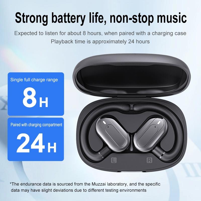 Wireless Stereo Earphones with Charging Case - Outdoor Sound - Black