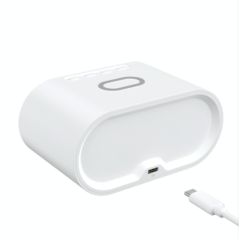 15W Wireless Charger With Mirror & Clock - Black