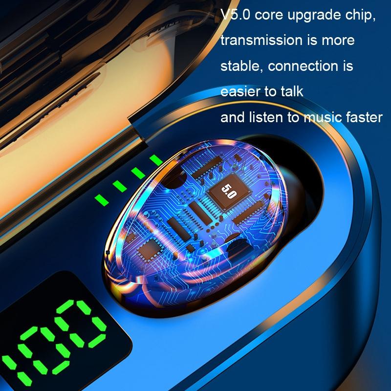 Wireless In-ear Bluetooth Headset with Noise Reduction and Long Battery Life - Black