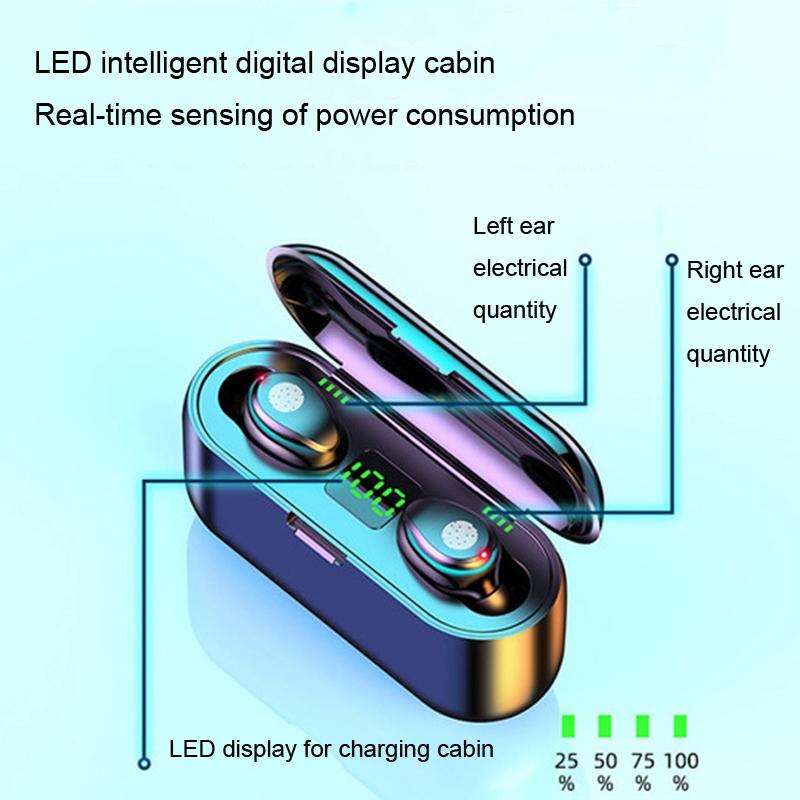 Wireless In-ear Bluetooth Headset with Noise Reduction and Long Battery Life - Black