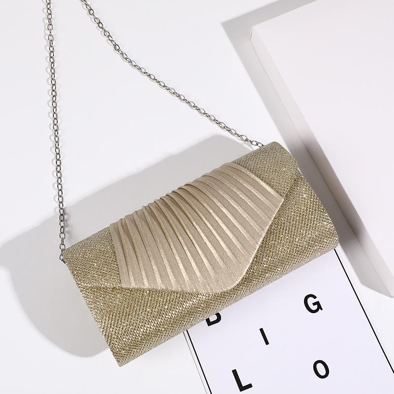 Chic Pleated Square Party Bag For Bridesmaids