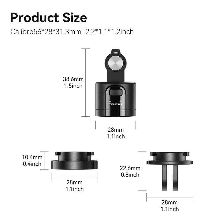 Universal Magnetic Quick Release Adapter Kit For Action Cameras