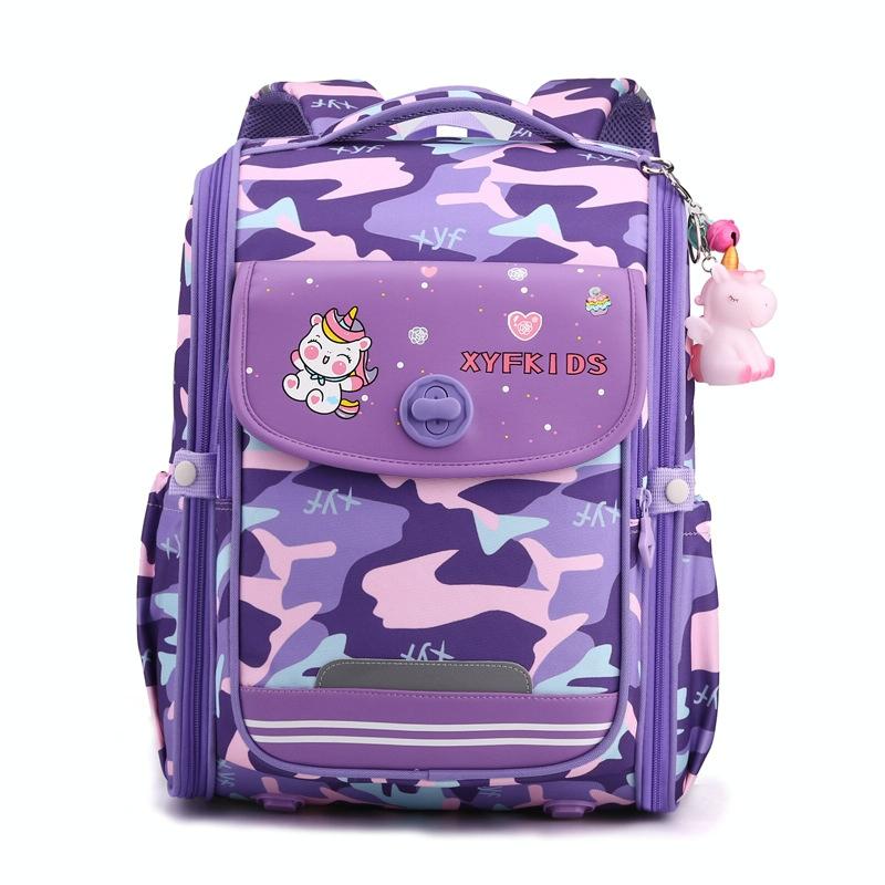 Double School Backpack for Girls - Pink