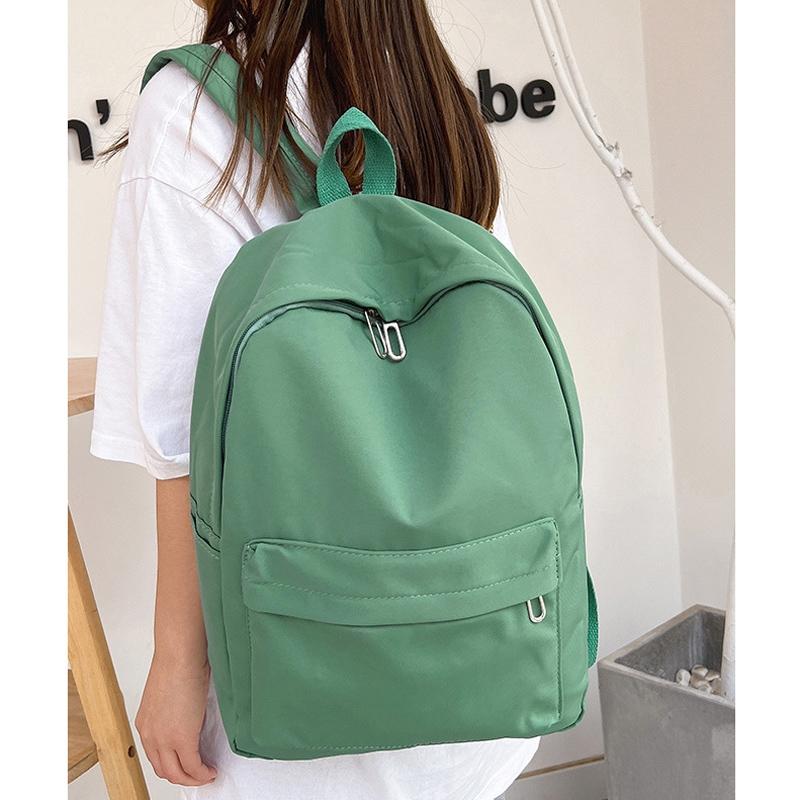 Simple Women Travel Backpack Solid Colour - Black