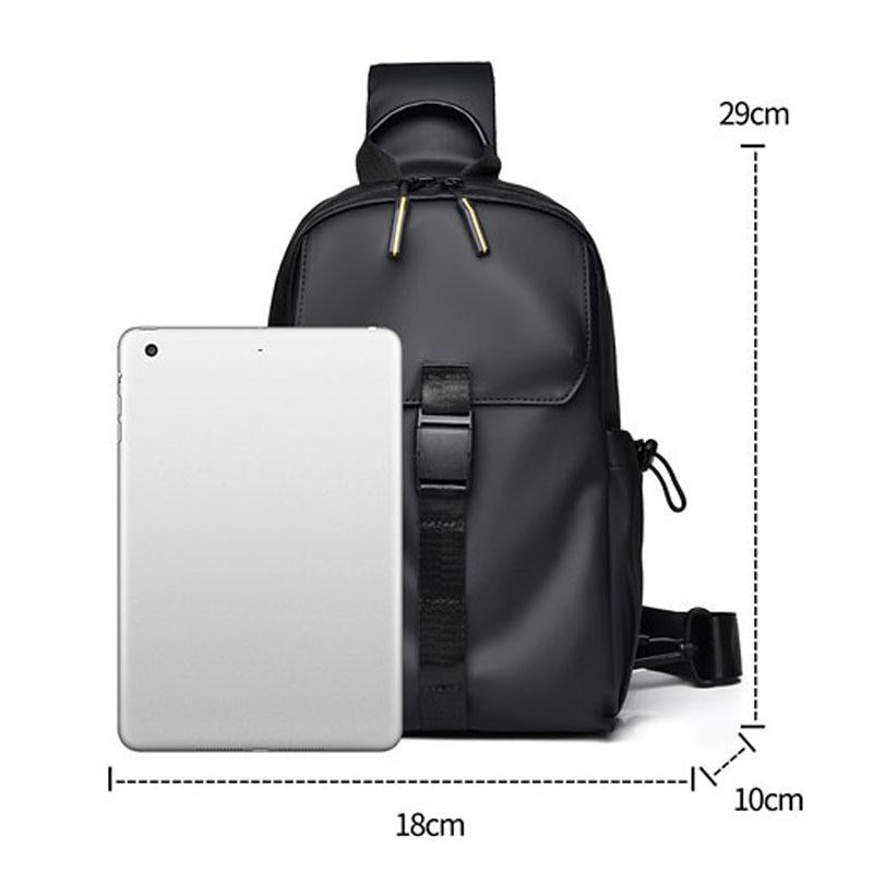 2023 Large Capacity Waterproof Crossbody Chest Bag For Cycling & Sports - Black