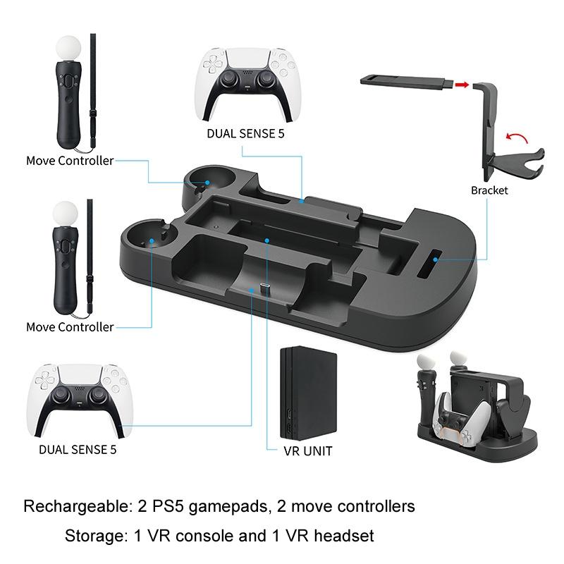 Multifunctional Ps5 / Move / Vr Charging Stand - White