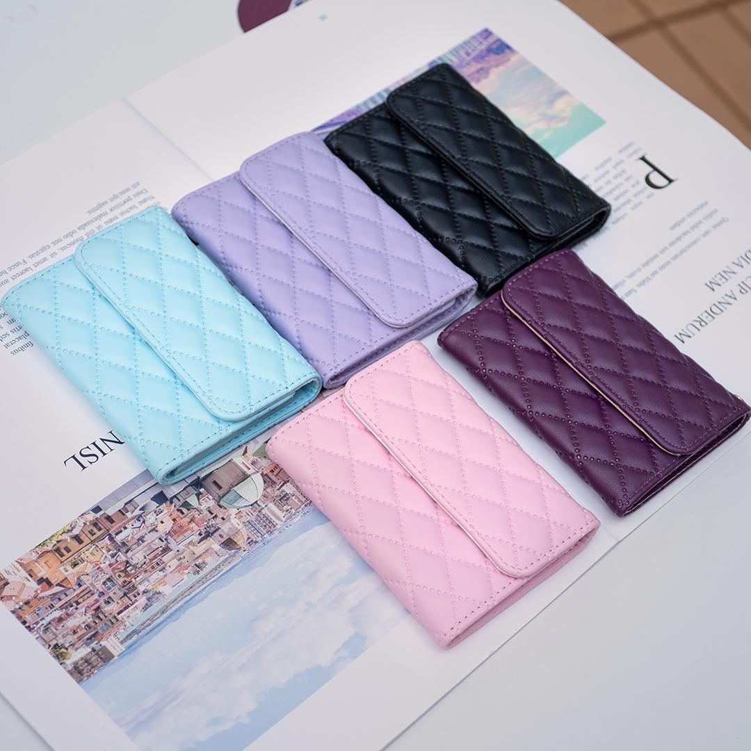 Horizontal Card Bag For Mobile Phones Sticker - Dark Purple