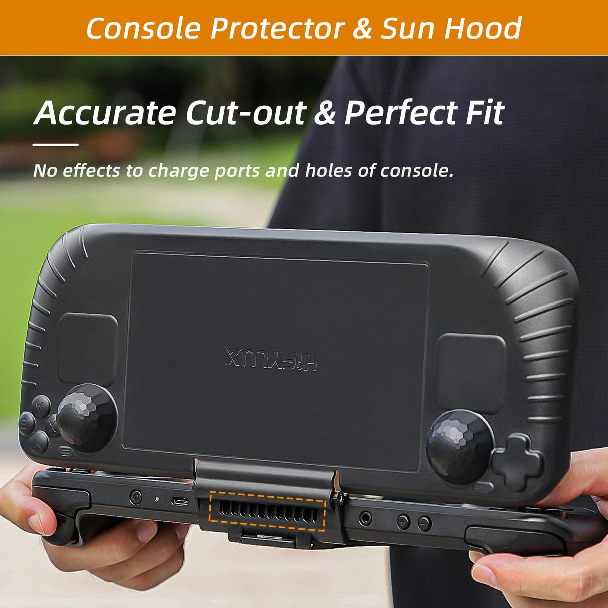 3-in-1 Gaming Console Protector with Sun Hood and Kickstand