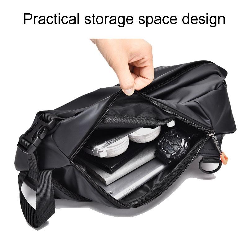 Versatile Crossbody Chest Bag For Casual Or Sports Use - Black