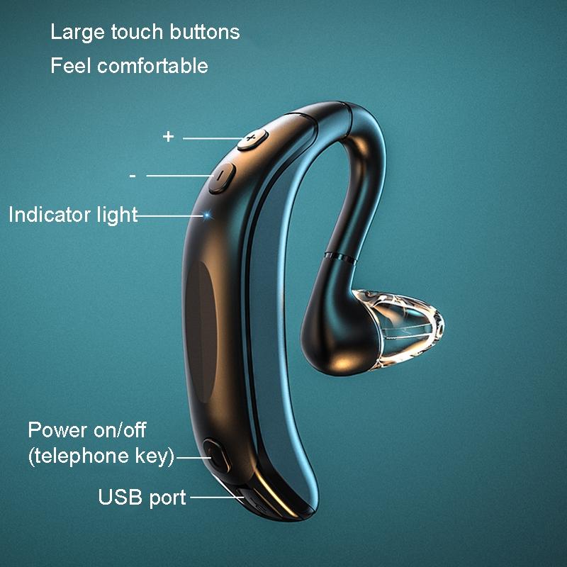 Business Bluetooth Earphones - Left / Right Rotation - White