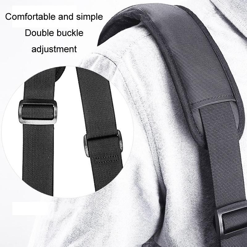 13.3-14 Inch Laptop Shoulder Bag with Messenger Style - Black