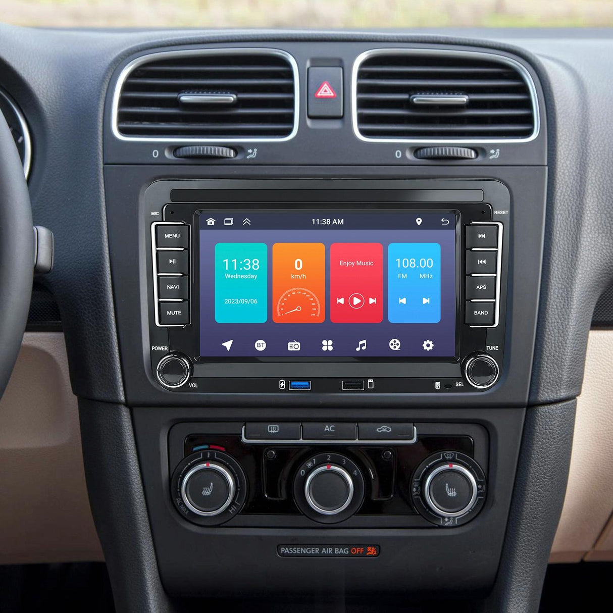 Android Carplay Navigation For Vw / Skoda - 1 + 32G Screen Reversing Camera