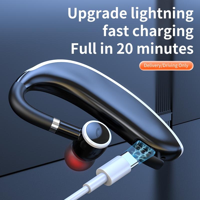 Universal Bluetooth Earphone - Single-ear Rotating Black / White