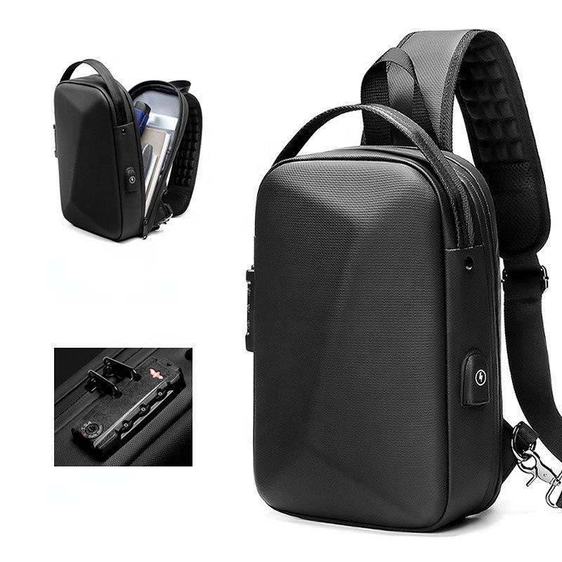 Waterproof Chest Bag Usb Port Lightweight Outdoor Shoulder Messenger Bag