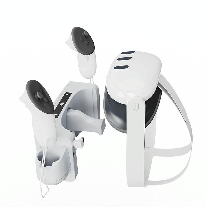 Gray Wall Mount for Meta Quest 3 Vr Helmet Charging