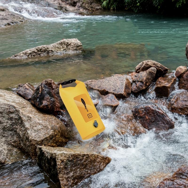 5L Waterproof Drifting Stream Bag Foldable Storage Bucket - Yellow