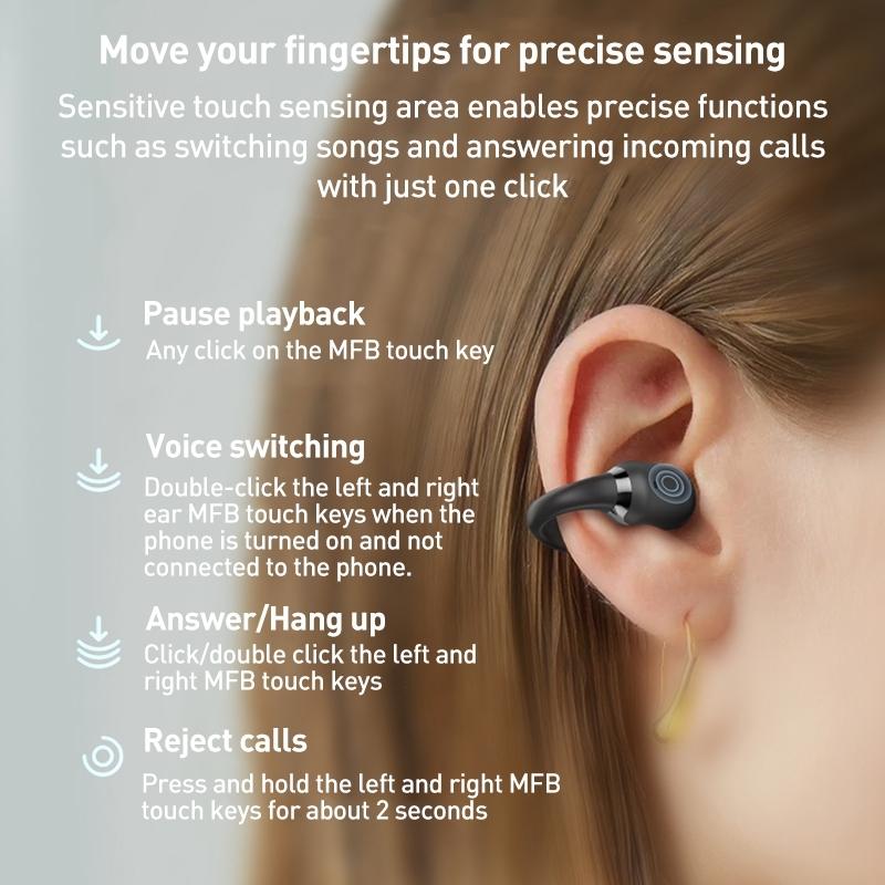 Symphony Gs09s Tws Bluetooth Earphones - Zga Air Conduction - Black