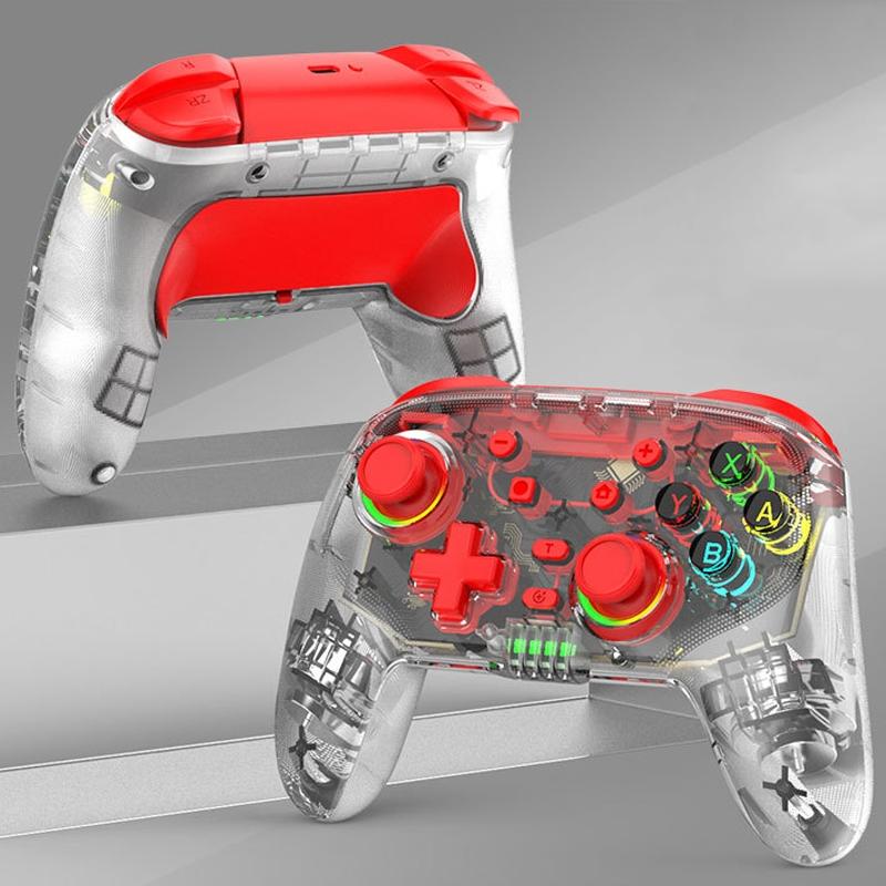 Wireless Dual Vibration Gamepad for Ps3 / Ps4 with Rgb Lights - Red