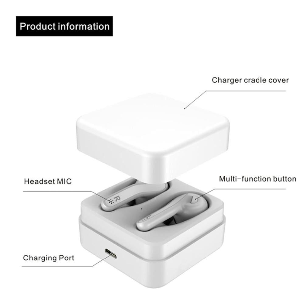 Mini Touch Control Wireless Earbuds with Charger Box - Hifi Bluetooth Tws - Black