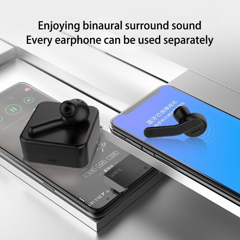 Mini Touch Control Wireless Earbuds with Charger Box - Hifi Bluetooth Tws - Black