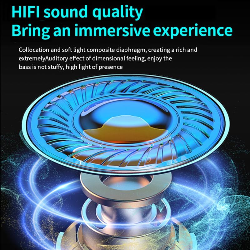 Wireless Gaming Earphones with Noise Reduction - Black