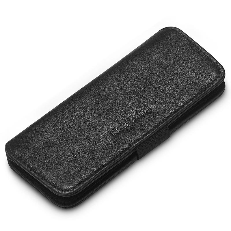 Leather Key Case With Pull Out Coin Purse Compact Key Storage For Men And Women - Dark Blue