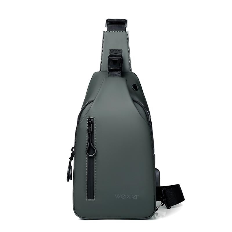 Men Outdoor Chest Bag Messenger Bag - Black