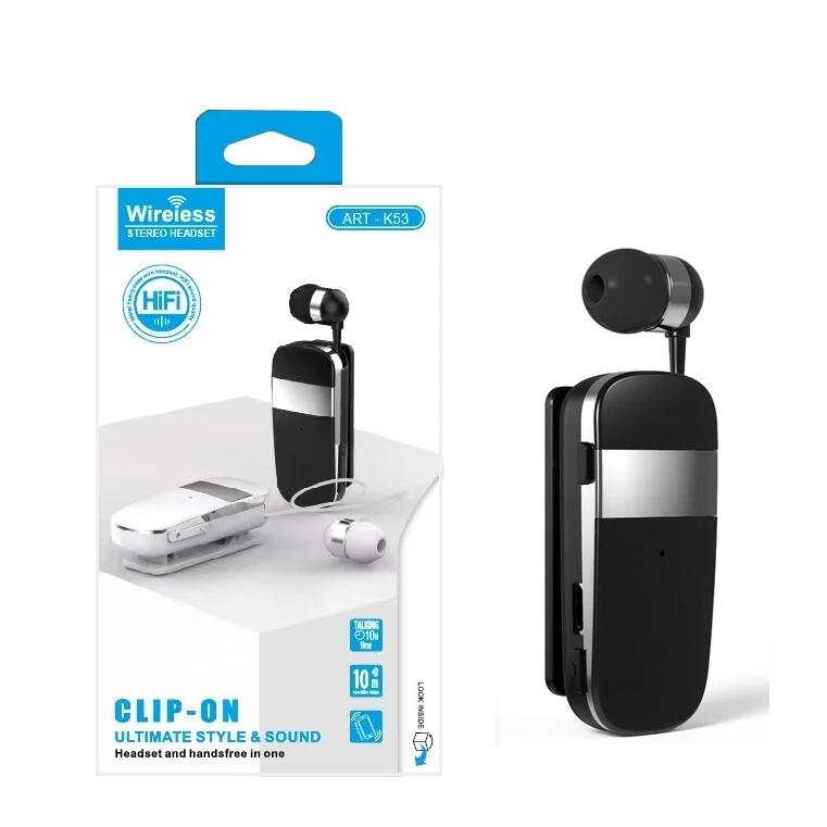 Wireless Bluetooth Earphone with Vibration Reminder for Phone - Black