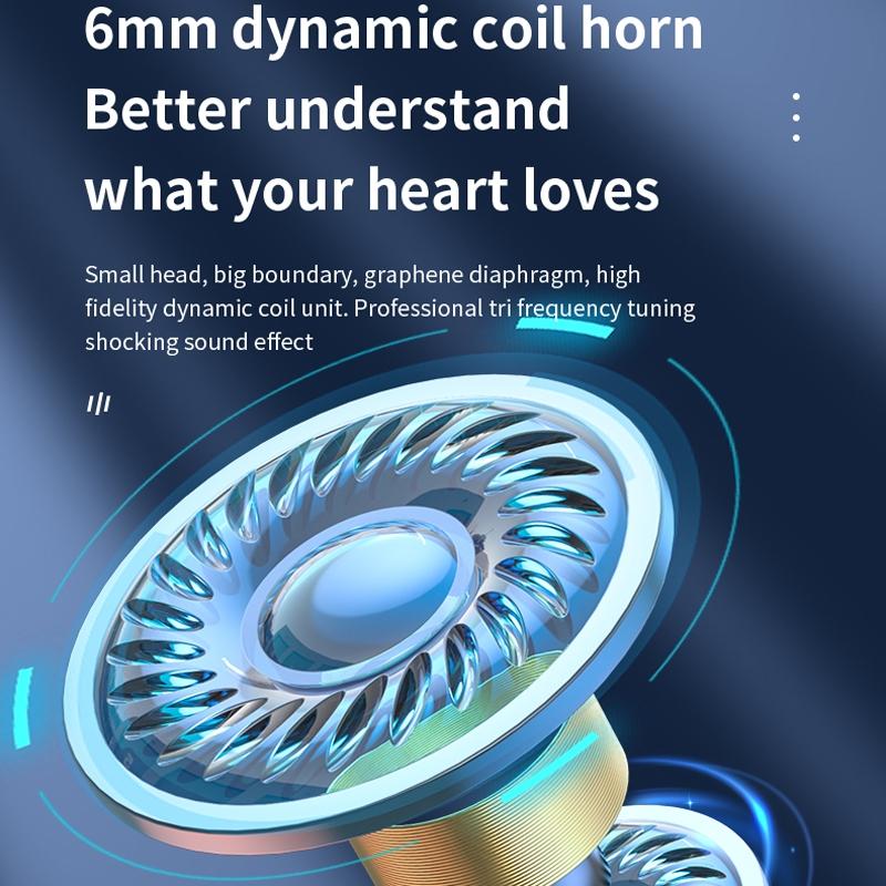 Wireless Bluetooth Earphones with Charging Bin and Digital Display - Black