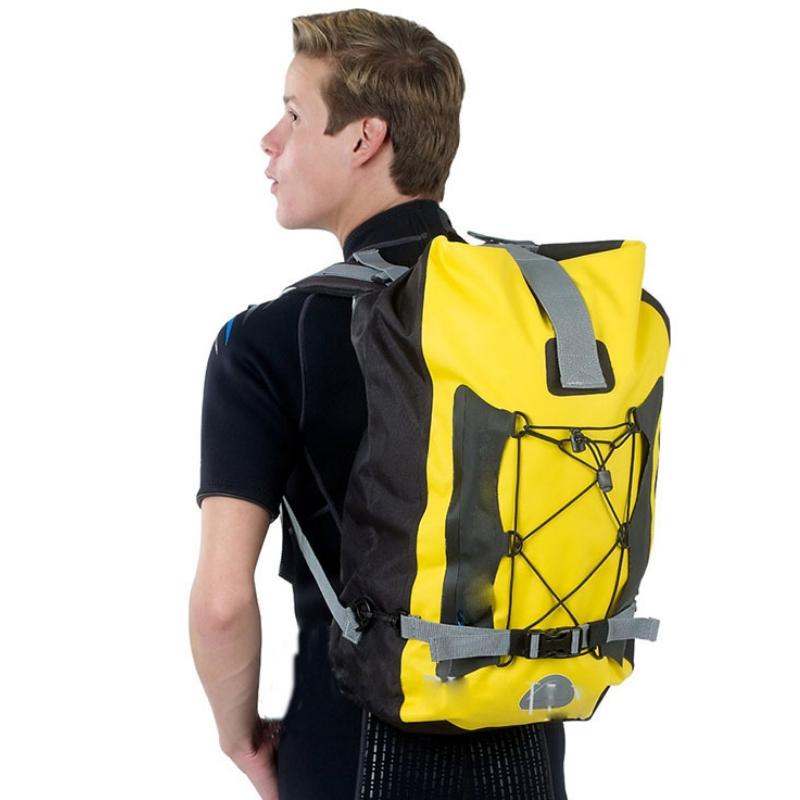 Outdoor Diving Fin Backpack Drifting Swimming Fishing Ski Bag - Yellow