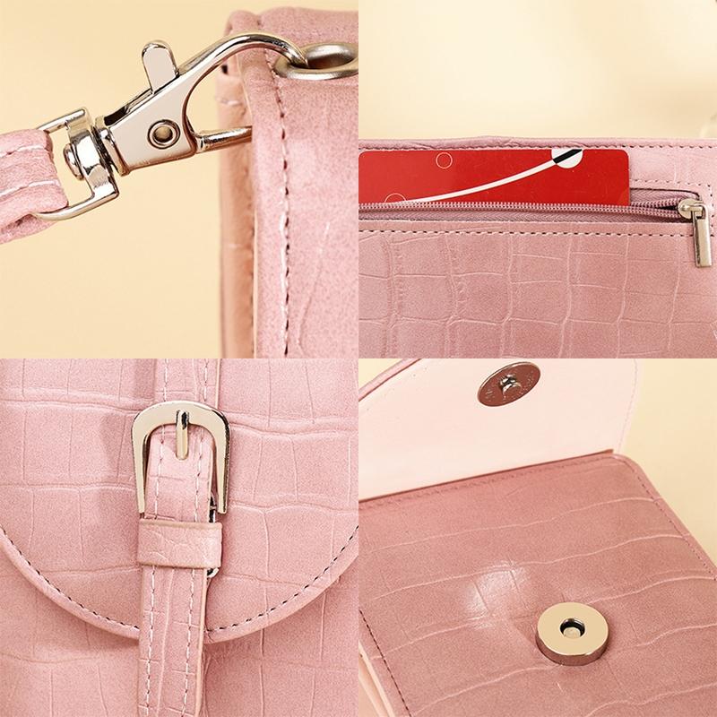 Stylish Crocodile Print Shoulder Bag - Red