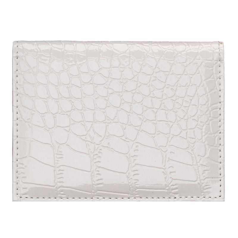 Pu Crocodile Pattern Card Holder Fits Cdc Documents - Red