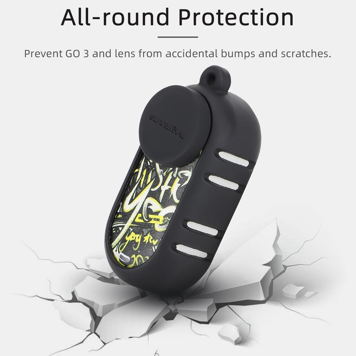 Insta360 Go 3 Silicone Case with Cooling Skin and Neck Strap - White