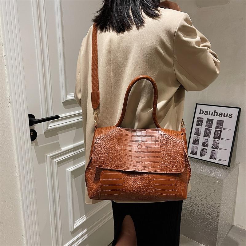 Stylish Winter Crossbody Tote For Women - Black