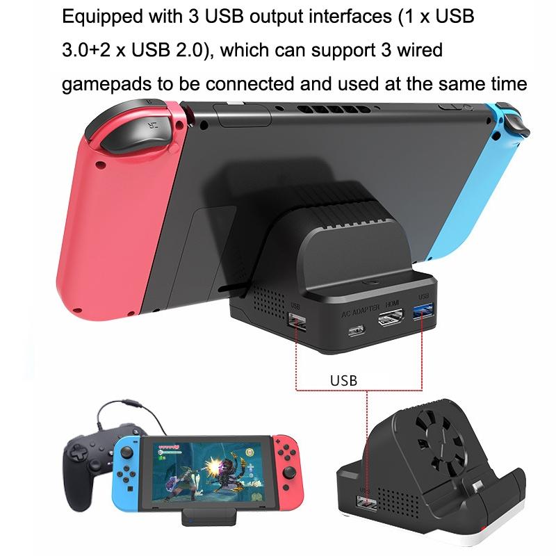 Switch Hdmi Converter with Cooling Fan and Charger