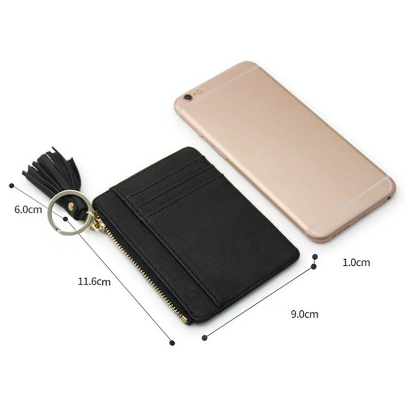 Compact Card Holder With Large Capacity Cute Mini Coin Purse - Grey