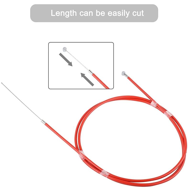 2-pack Rear Disc Brake Cable for Xiaomi Mijia M365 Electric Scooter - Red