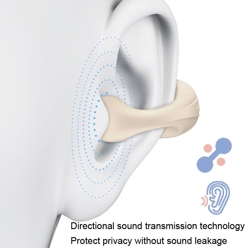 Wireless Dual Ear Bone Conduction Bluetooth Earphones - Mini Sport Clip - Black