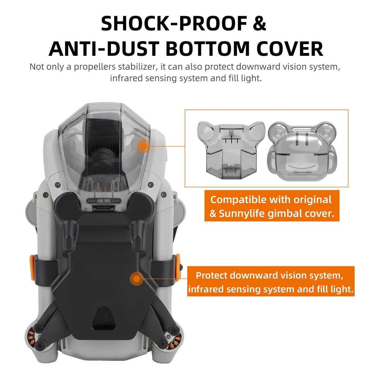 Fixed Propeller Guard for Dji Mini 4 Pro - Blade Holder - Orange